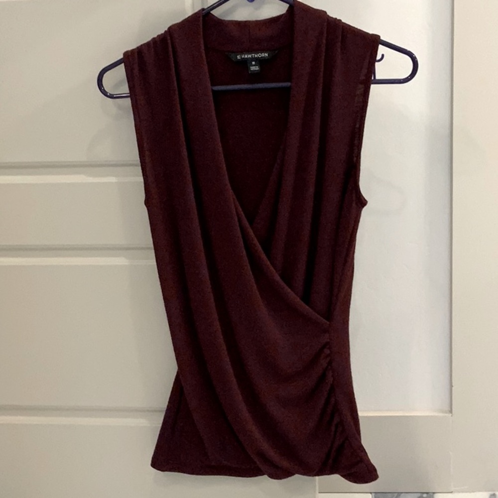 41 Hawthorn Burgundy Sleeveless Top